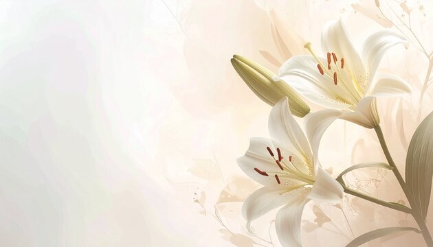 background inspired by early spring, soft lily and beige tones