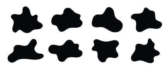 abstract organic shapes collection irregular liquid forms