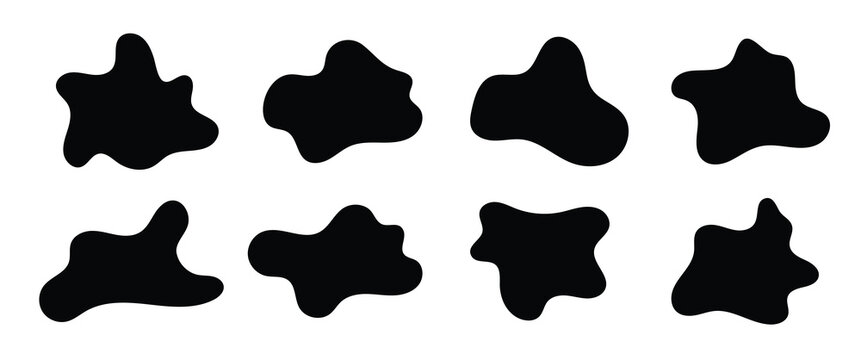 abstract organic shapes collection irregular liquid forms