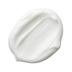 Fototapeta premium Creamy white cosmetic lotion smear or skin cream stroke