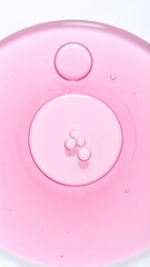 Pink liquid with bubbles