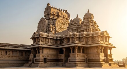 Ornate Hindu Temple Architecture India Landmark.
