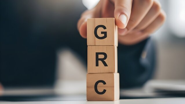 Grc stacked blocks hologram stock background concept