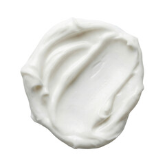Whipped white cosmetic cream swirl or face lotion smear