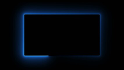 Bright blue rectangular outline with rounded corners on a dark Generate title without using the word "Title:" before it. background with a smaller attached rectangle glowing © top ten
