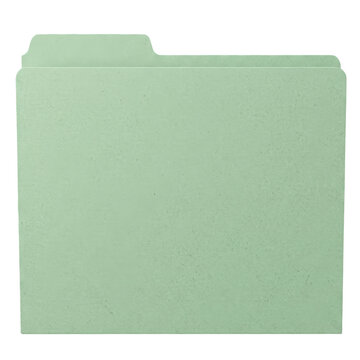 Light green tabbed file folder for document management