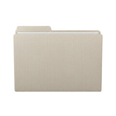 Beige textured file folder with white document paper