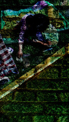 young woman dancing in the park