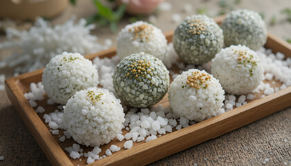 Healthy Handmade Energy Balls with Nuts and Coconut