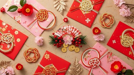Decorative red envelopes for celebration