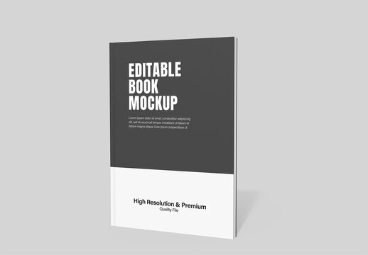 Editable Standing Book Mockup