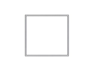 Square frame isolated on white background