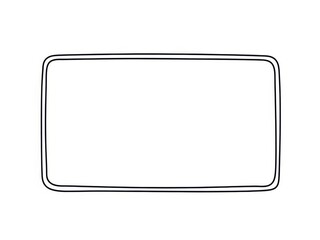 Smartphone outline isolated on white background