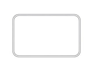 Smartphone outline isolated on white background