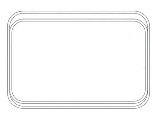 Rectangular frame isolated on white background