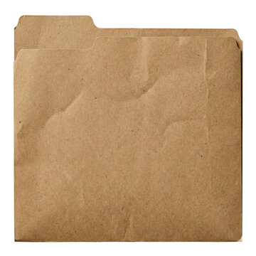 Tan manila file folder isolated on transparent background