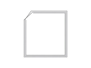 Square frame, isolated on white background