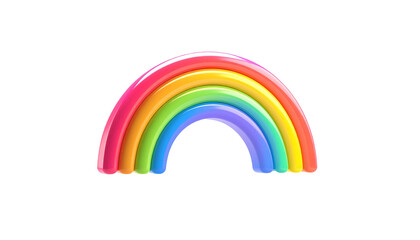 Stylized, brightly colored rainbow arcs across a black background