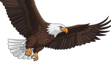 Obraz premium Majestic bald eagle soaring through the sky