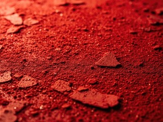 Chinese new year background Textured red pigment with scattered flat pieces | Chinese, red, new year, background, abstract.