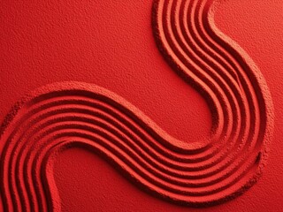 Chinese new year background Zen garden red sand background with curved lines | Chinese, red, new year, background, abstract.