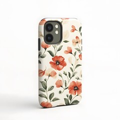 A phone case mockup displayed on a clean white background