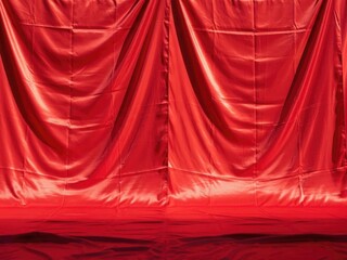 Chinese new year background Luxurious deep red satin fabric flowing theater stage curtain | Chinese, red, new year, background, abstract.