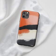 A phone case mockup displayed on a clean white background