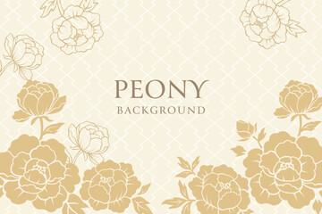 Elegant peony flowers background illustration