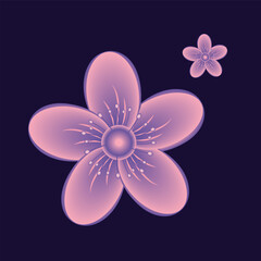 Vibrant Abstract Gradient Flower illustration EPS Vector