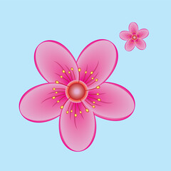 Vibrant Abstract Gradient Flower illustration EPS Vector