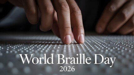 World Braille Day 2026 close up tactile reading hands awareness
