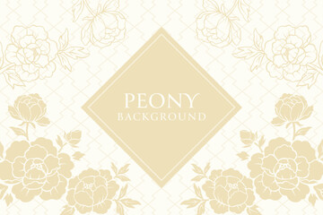 Elegant peony flowers background illustration