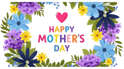 Celebrate mother's day with colorful flowers