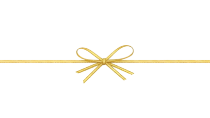 Golden ribbon with bow