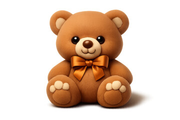 Cuddly teddy bear with bow for cute nursery decor or children's gift