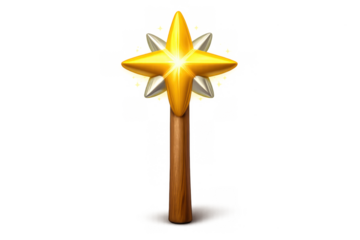 Glowing bethlehem star icon with simple design for christmas and holiday decorations