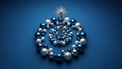 Elegant holiday wreath with ornaments