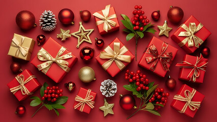 Festive holiday gift arrangement