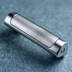 Modern polished steel lock handle high resolution picture