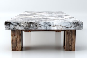 Modern rectangular marble top dining table high resolution picture