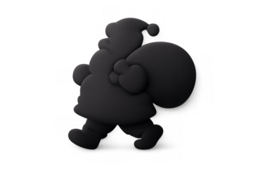 Santa claus silhouette icon for christmas design and decor