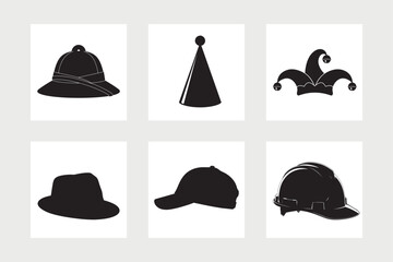set of hats vector