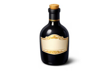 Elegant wine icon with simple composition for label design and branding