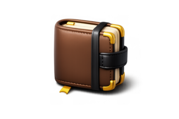 Elegant leather notebook icon for digital and print design