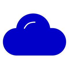Solid Cloud Data Icon