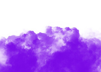Naklejka premium Dark purple cloud fluffy, fog or mist smoke design on transparent background.