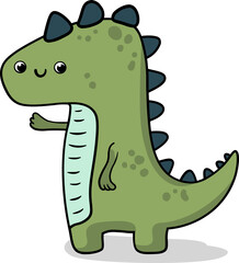 Obraz premium cute number birthday dinosaur hand drawn