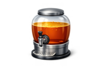 Sleek beverage dispenser with metal base, ideal for refreshing drink displays and events