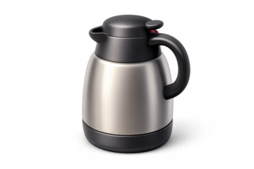 Sleek metallic thermos icon for kitchenware design and branding